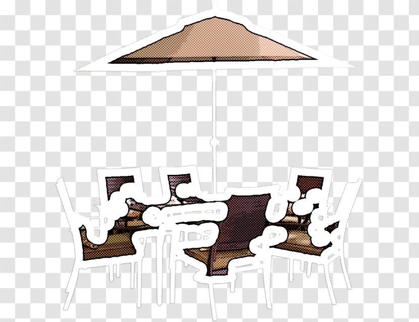 Umbrella Table Furniture Lighting Brown Transparent PNG