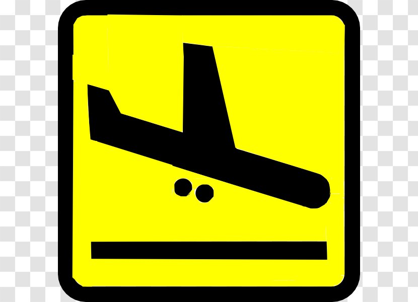 Airplane Airport Clip Art - Yellow Cliparts Transparent PNG