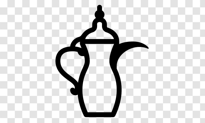 Turkish Coffee Arabic Coffeemaker Dallah - Black And White Transparent PNG