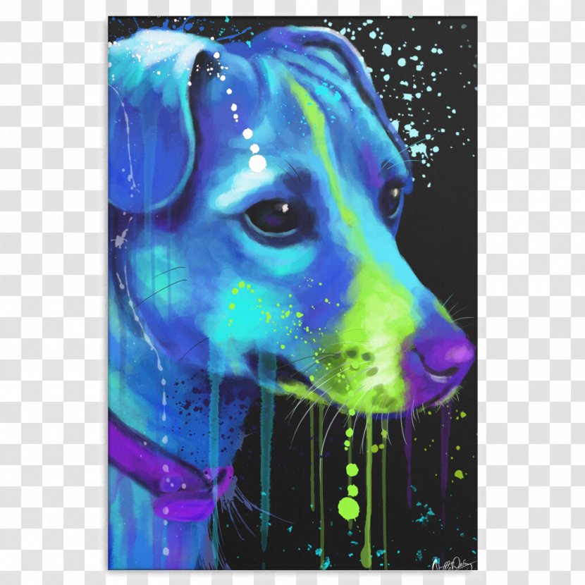 Italian Greyhound Modern Art Snout - Violet Transparent PNG
