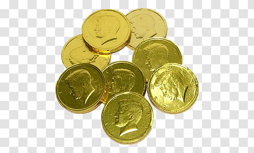 Chocolate Coin Bar Gold - Metal - Flying Transparent PNG