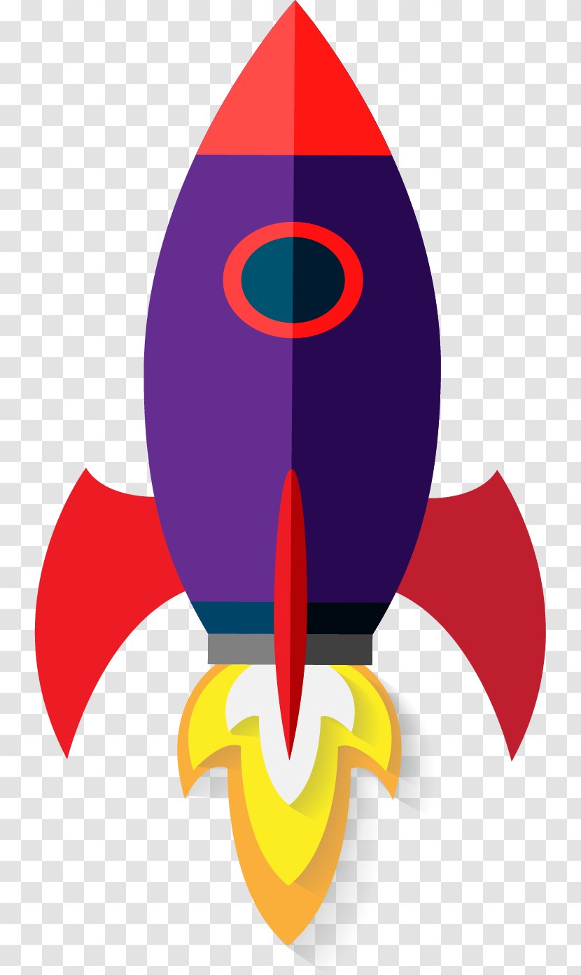 Rocket Flat Design Clip Art - Purple - Rose Transparent PNG