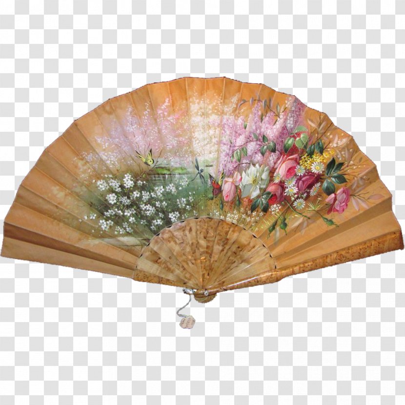 Hand Fan Paper Tiffany & Co. - Painted Transparent PNG