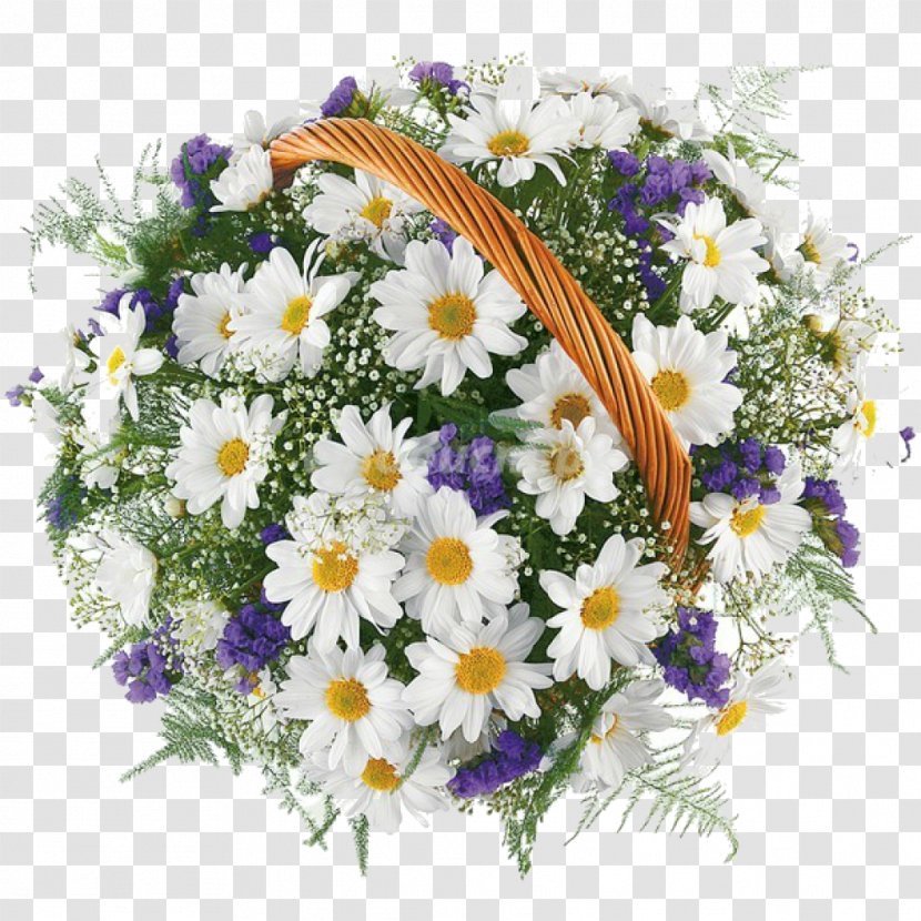 Flower Bouquet Basket Chrysanthemum Garden Roses - Food Gift Baskets Transparent PNG
