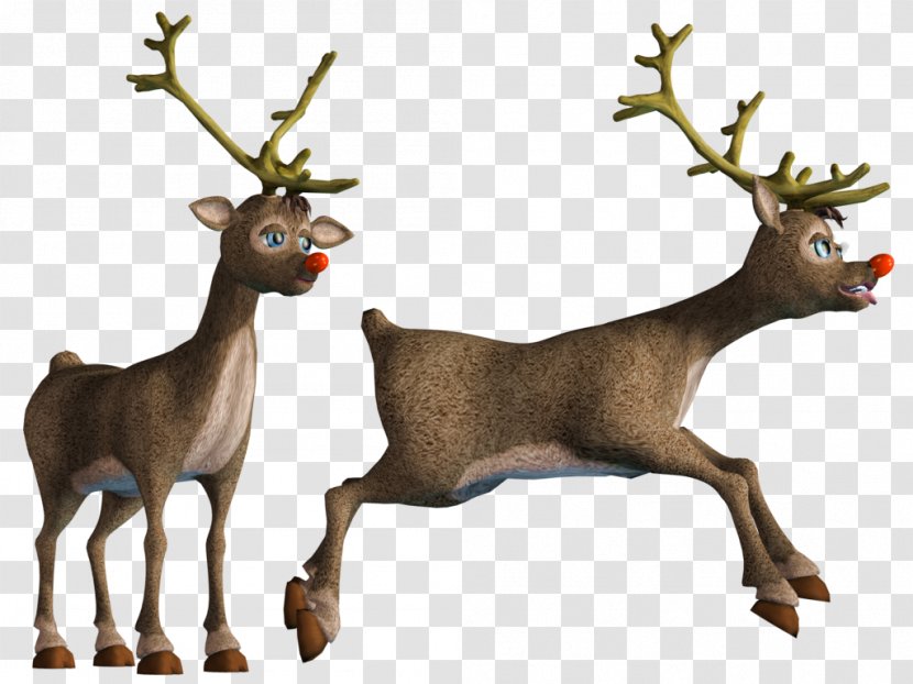 Rudolph Reindeer Christmas - 3d Computer Graphics - Share Transparent PNG