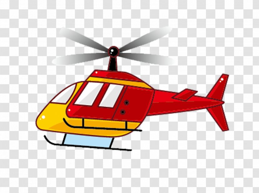 Airplane Aircraft Flight Cartoon - Helicopter Rotor Transparent PNG