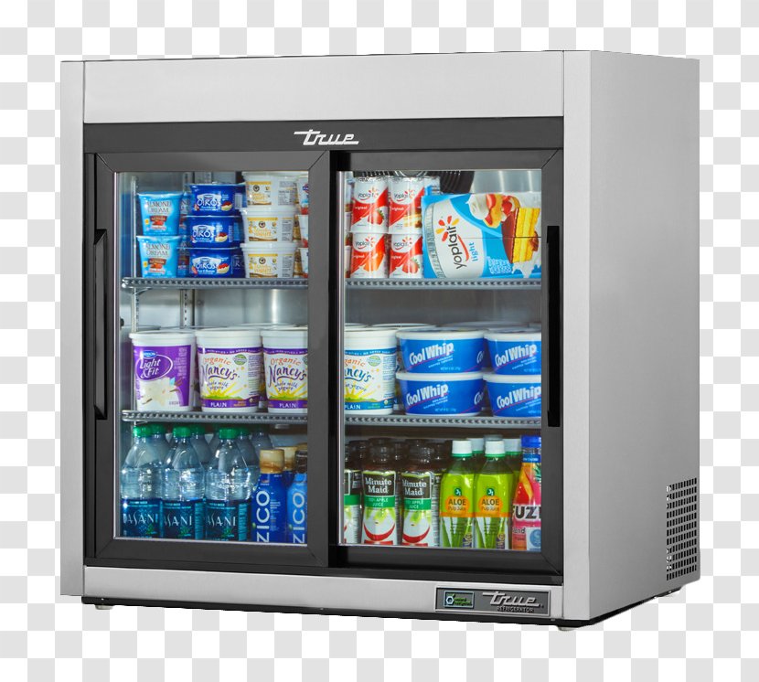 Refrigerator Home Appliance Sliding Glass Door Refrigeration - Multimedia - Merchandising Transparent PNG