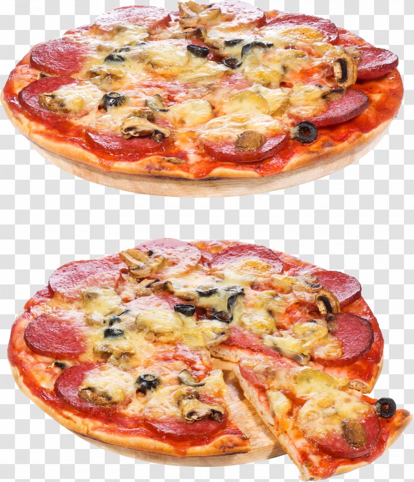 Hawaiian Pizza Salami Pepperoni Clip Art - European Food - Neapolitan Transparent PNG