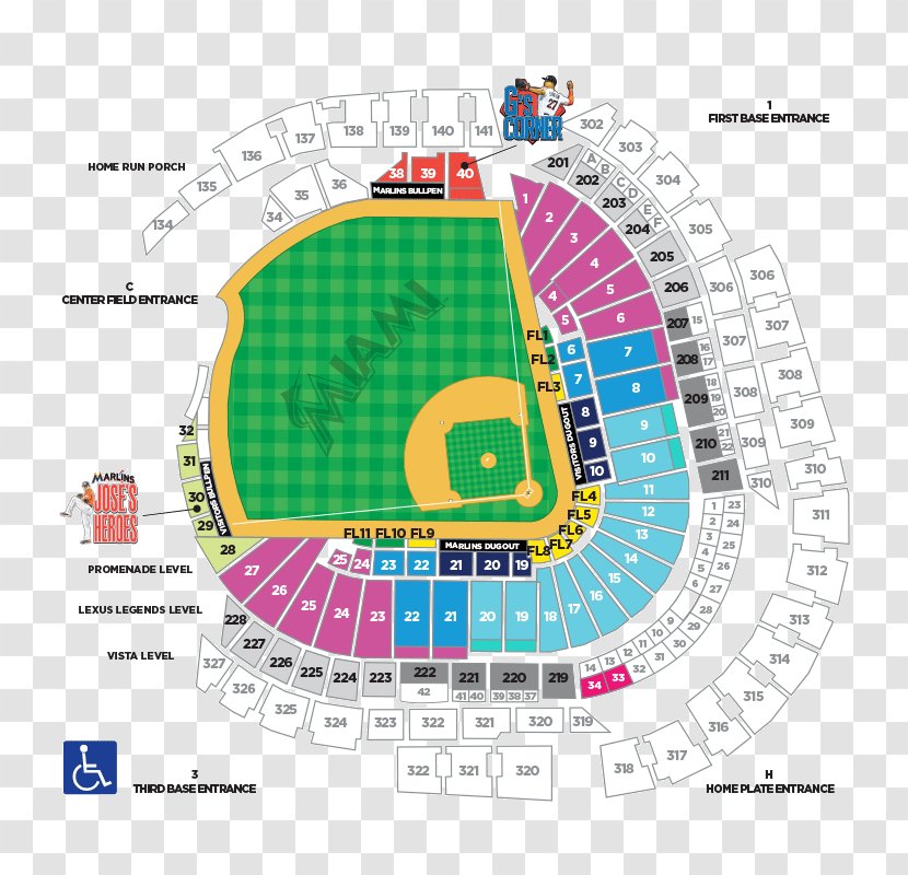 Marlins Park Miami Segerstrom Center For The Arts AT&T Yankee Stadium - Seat Transparent PNG