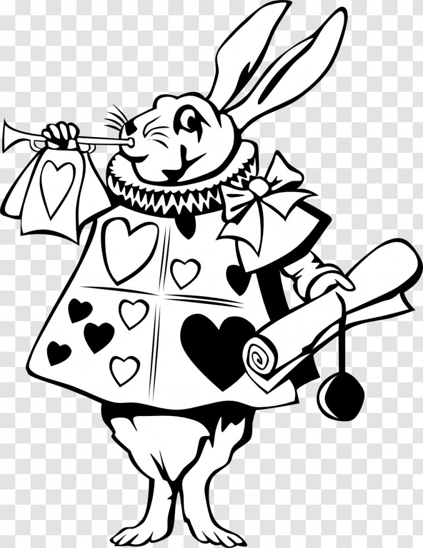 Alice's Adventures In Wonderland White Rabbit The Mad Hatter Cheshire Cat Clip Art - Monochrome Photography - Gerald G Transparent PNG