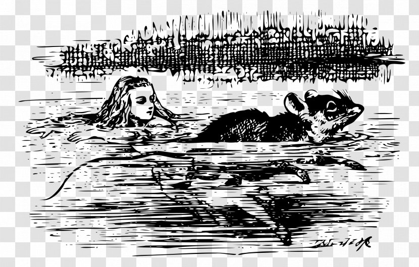 Alice's Adventures In Wonderland White Rabbit The Dormouse Clip Art - Artwork - John Tenniel Transparent PNG