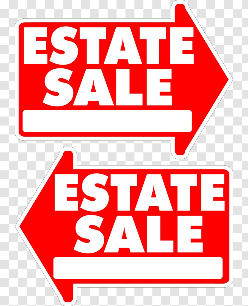 Estate Sale Sales Lawn Sign House - Signage - Product Transparent PNG