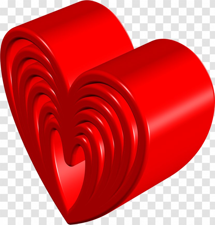 Red Heart Love Valentine's Day Wallpaper - Flower - 3d Transparent PNG