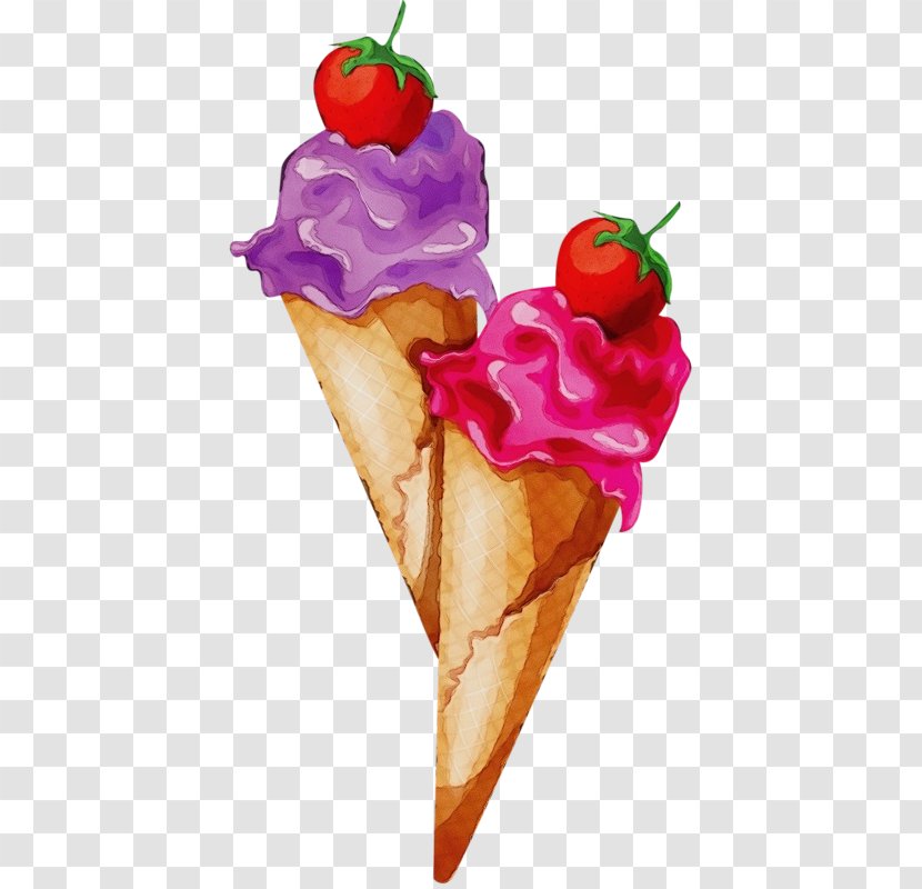 Ice Cream Cone Background - American Food Transparent PNG