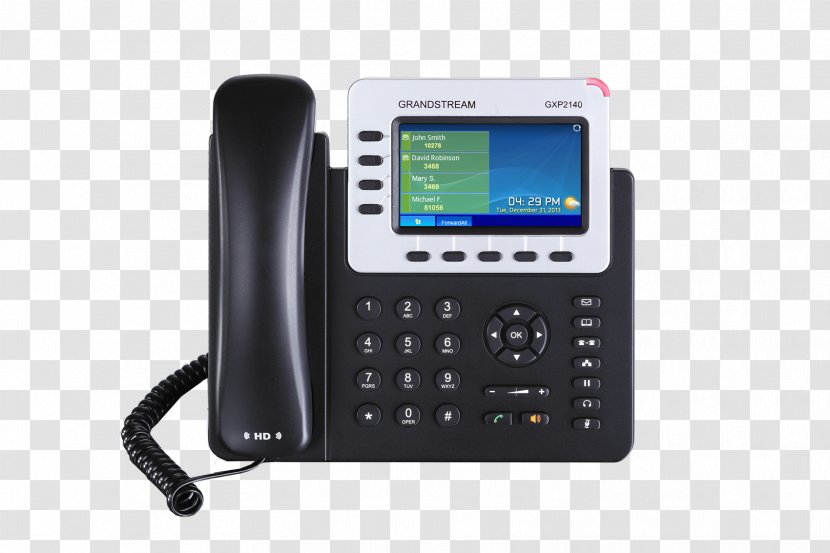 VoIP Phone Grandstream Networks Telephone Voice Over IP PBX - Headset Transparent PNG