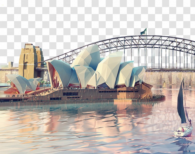 Low Poly Illustrator Concept Art Illustration - 3d Computer Graphics - Sydney Opera House Triangle Transparent PNG