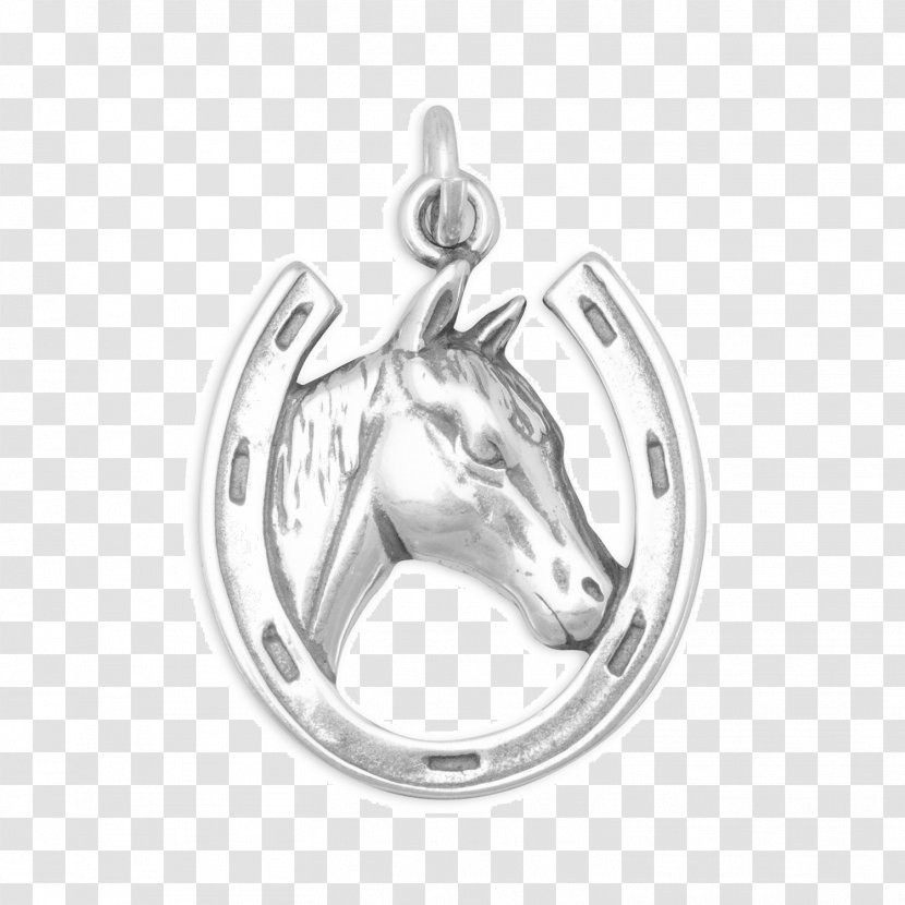Locket Silver Horse Jewellery Bracelet - Horseshoe Transparent PNG