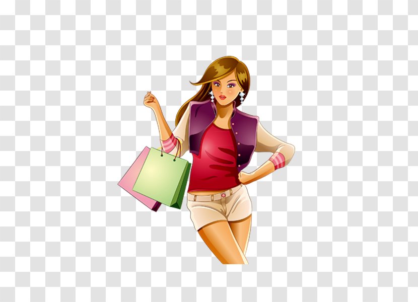 Shopping Stock Photography Illustration - Cartoon - Taobao Women Bag Transparent PNG