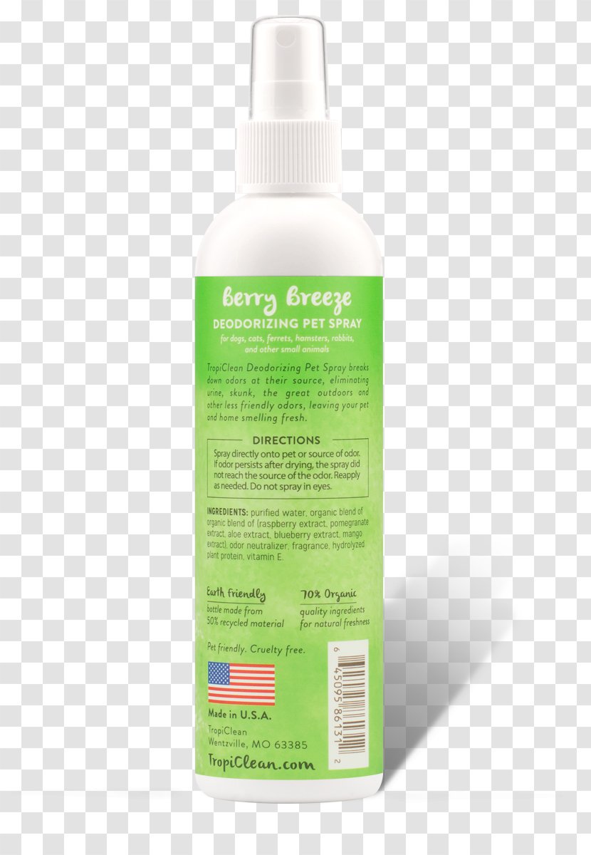 Lotion Dog Cat Tropiclean Waterless Shampoo - Berry Breeze Transparent PNG