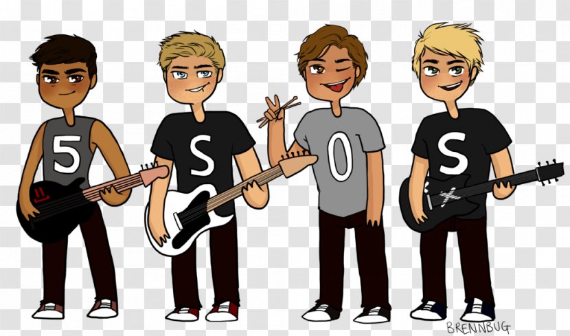 5 Seconds Of Summer Drawing Fan Art Cartoon - Flower Transparent PNG