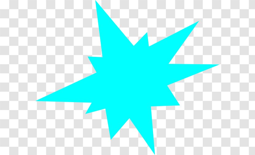 Teal Angle Circle Symmetry Clip Art - Blue Star Transparent PNG