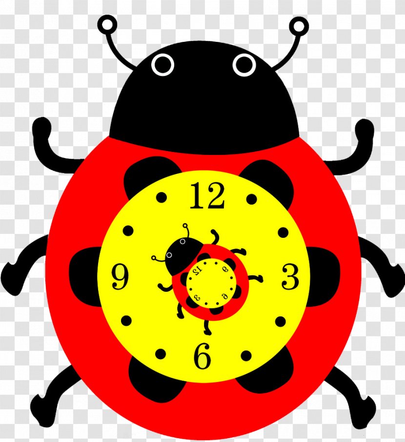 Alarm Clock Paper Ladybird Clip Art - Household Goods - Ladybug Transparent PNG