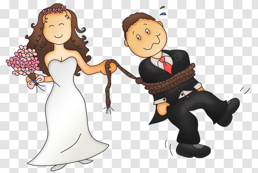 Brazil Bridegroom Paper Marriage - Cartoon - The Bride And Groom Transparent PNG