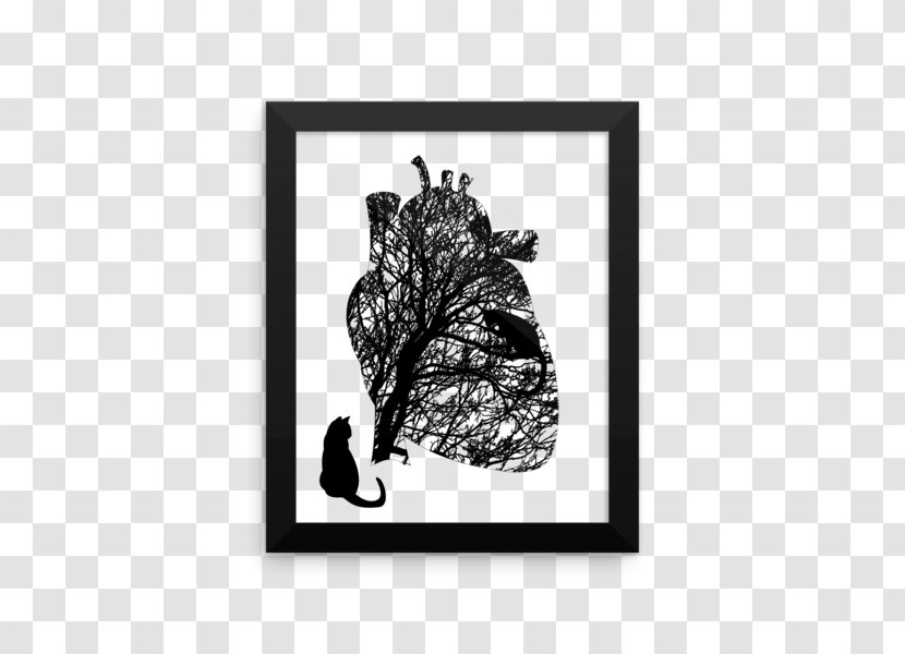 T-shirt Heart Failure Blood Systole - Black And White - Hanging Edition Transparent PNG