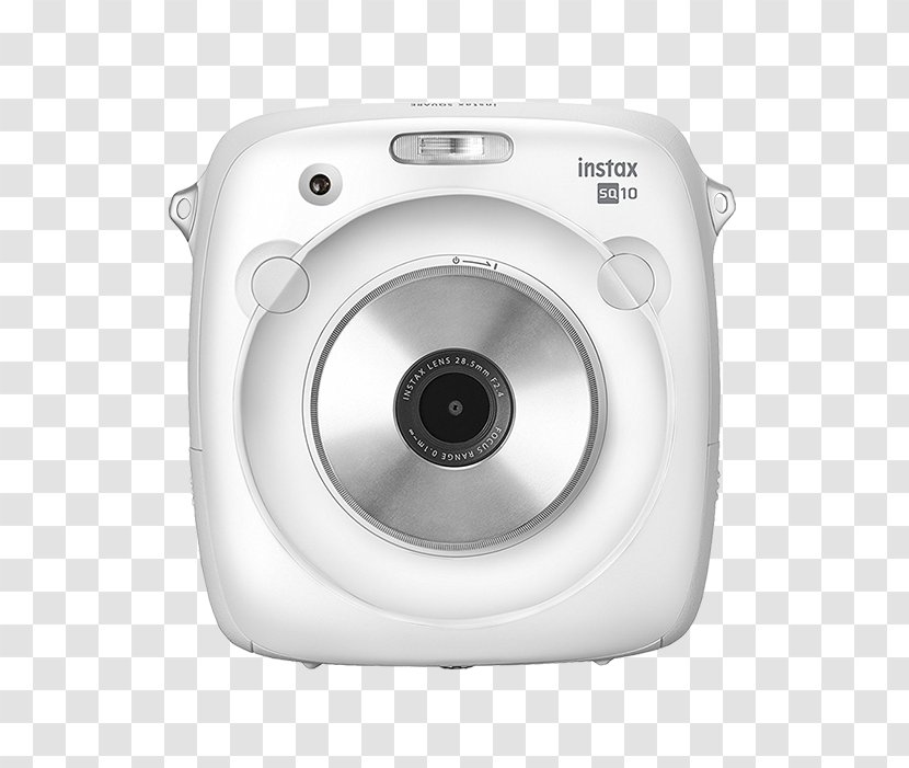 Digital Instant Camera Fujifilm Square SQ10 W White Photographic Film Instax Transparent PNG