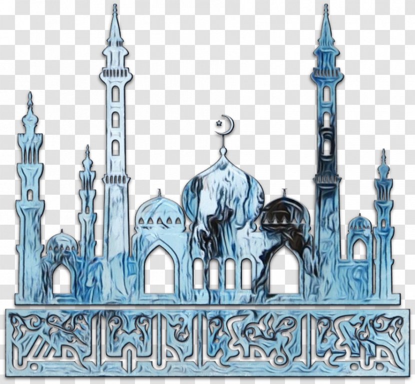 Watercolor Background - Spire - Classical Architecture Building Transparent PNG