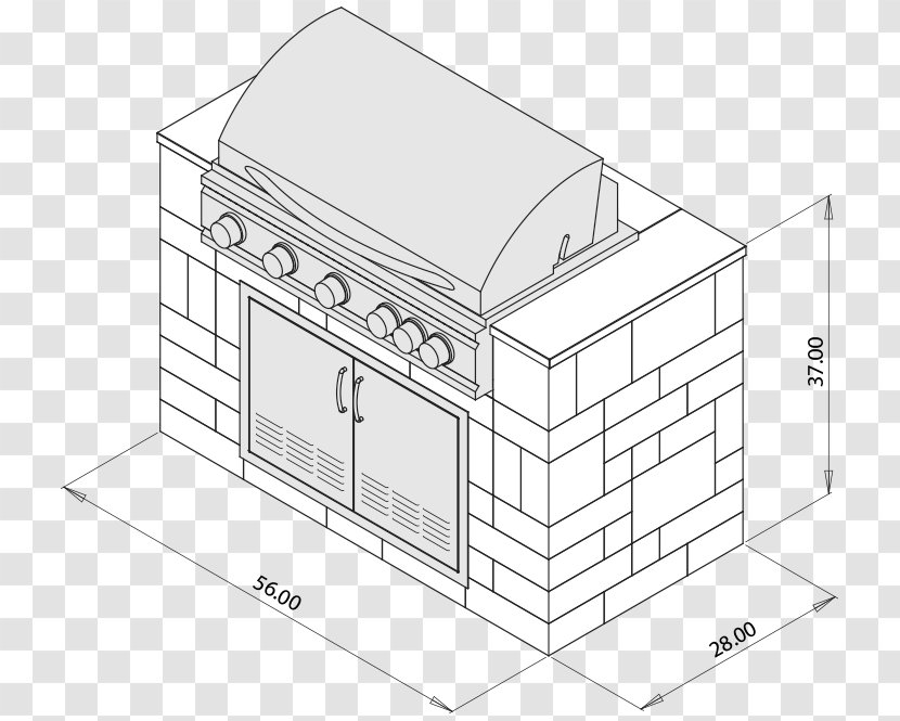 Barbecue Grilling Kitchen Restaurant - Drawing Transparent PNG