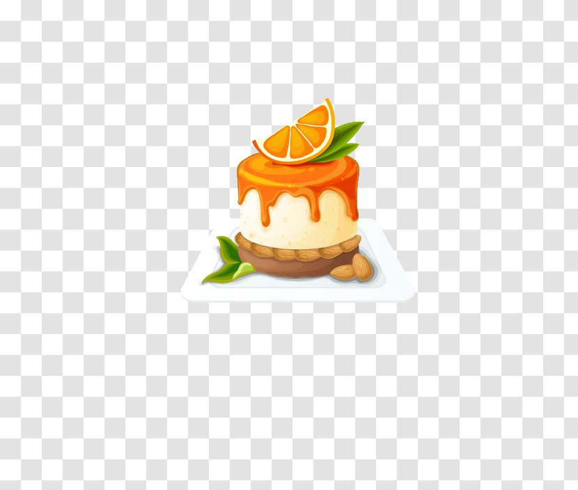 Cupcake Birthday Cake Chocolate Cream Bakery - Garnish - Orange Transparent PNG