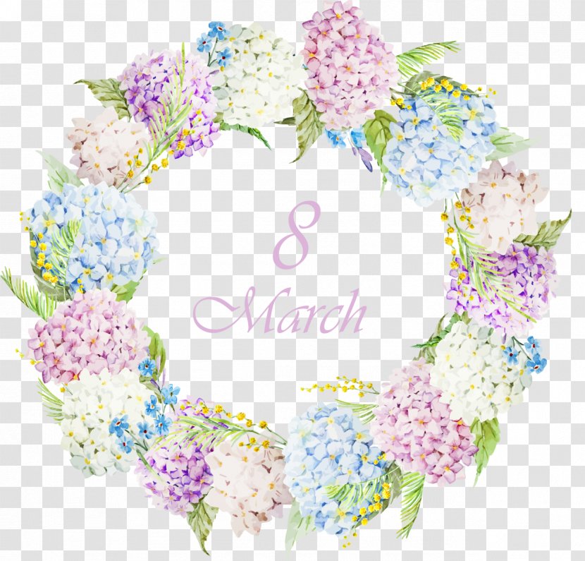 Wreath Stock Illustration Flower Photography - Lilac - Romantic Circle Of Flowers Transparent PNG