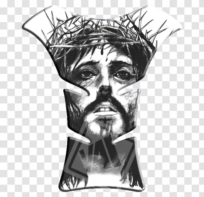 Holy Face Of Jesus Nazareth Praying Hands Christianity - Monochrome Photography - God In Transparent PNG