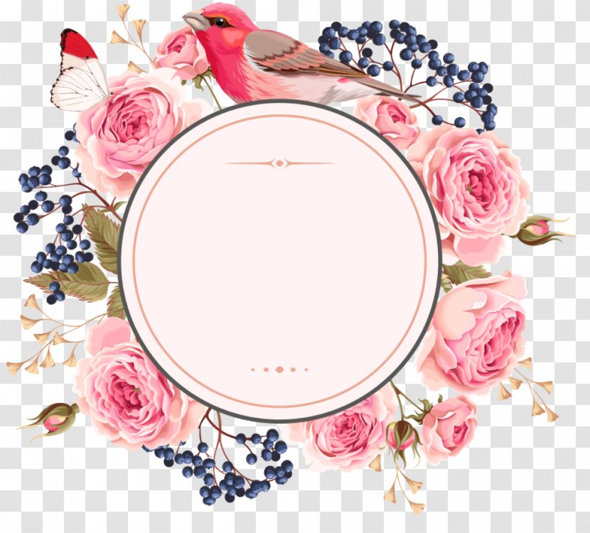 Wedding Invitation Picture Frames Flower Clip Art Borders And - Floral Design Transparent PNG