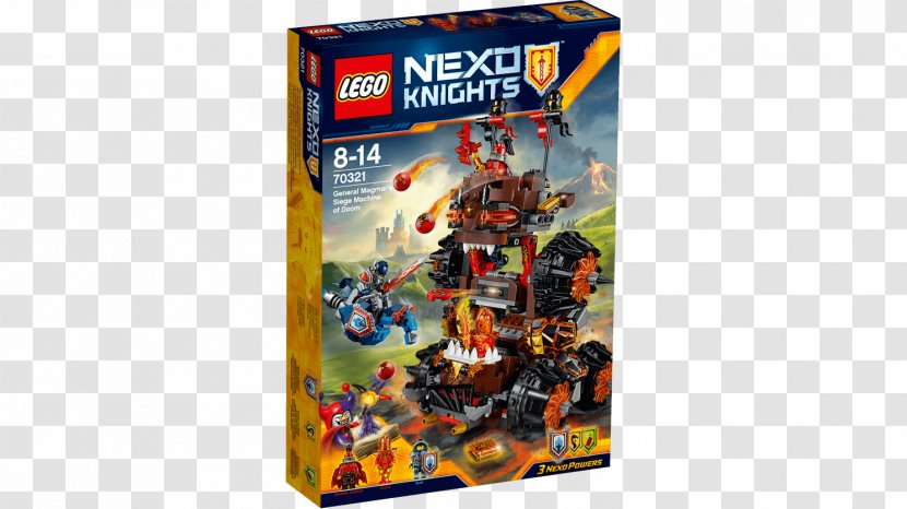 LEGO 70321 NEXO KNIGHTS General Magmar's Siege Machine Of Doom Engine Toy - Tower Transparent PNG