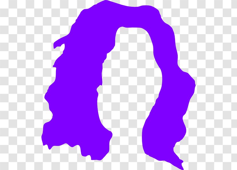 Clip Art Women Wig Black Hair Openclipart - Blue Transparent PNG