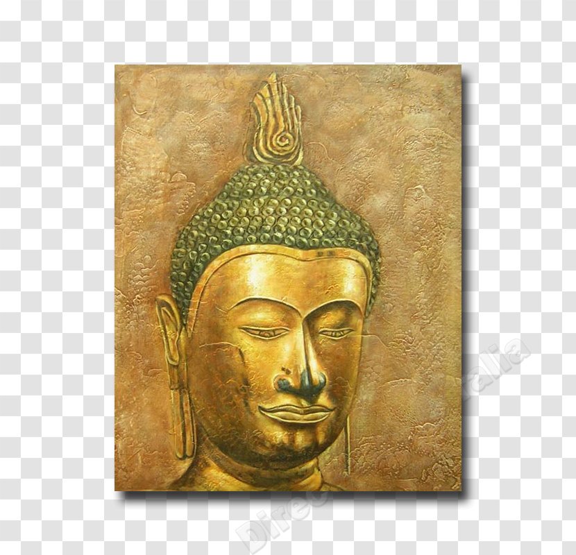 Oil Painting Reproduction Portrait - Golden Buddha Transparent PNG