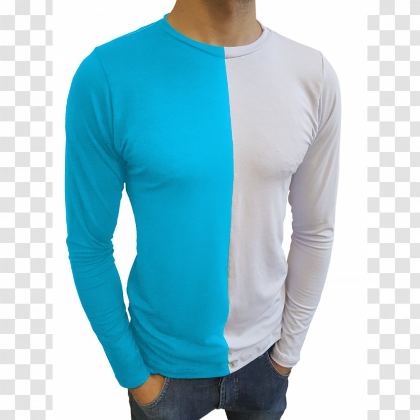 Sleeve Shoulder Turquoise - T Shirt - Areca Transparent PNG