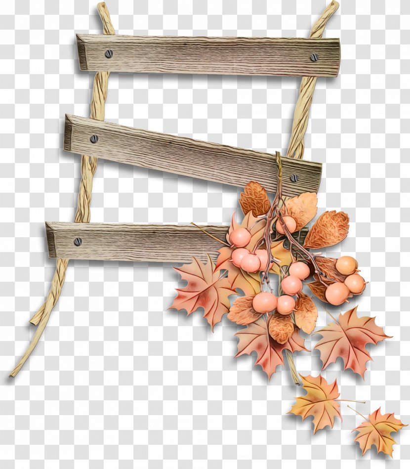 Watercolor Leaf - Wood - Twig Table Transparent PNG