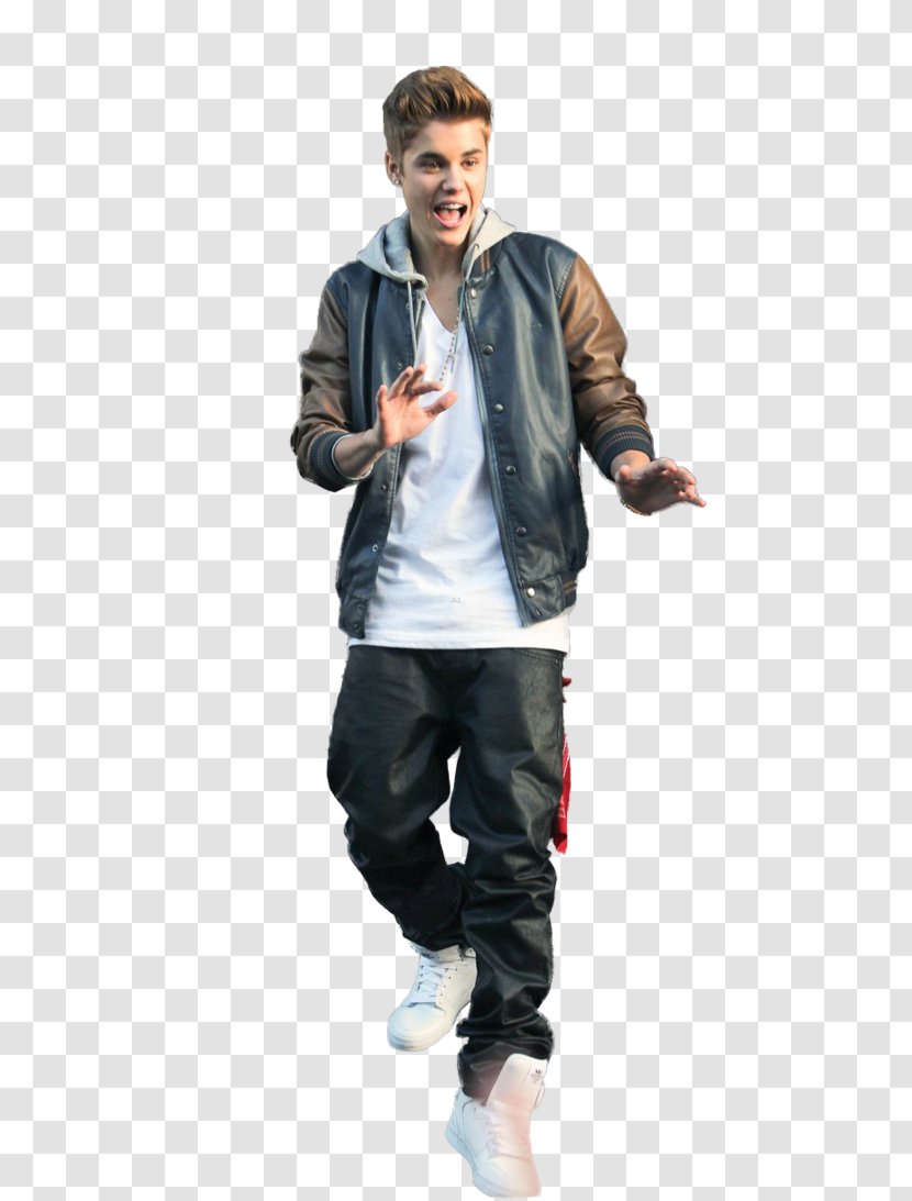 Leather Jacket T-shirt Denim Jeans - T Shirt - Justin Bieber Transparent PNG