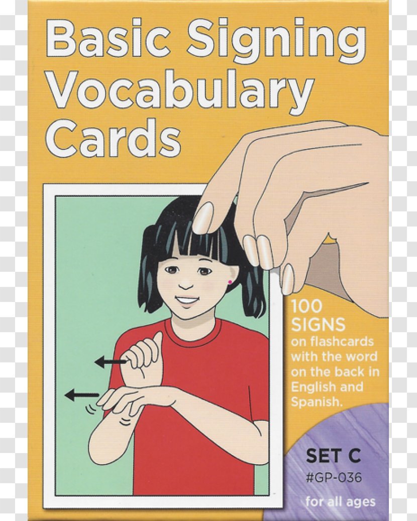 Barron's 500 Flash Cards Of American Sign Language Language: My First 100 Words - Paper - Word Transparent PNG