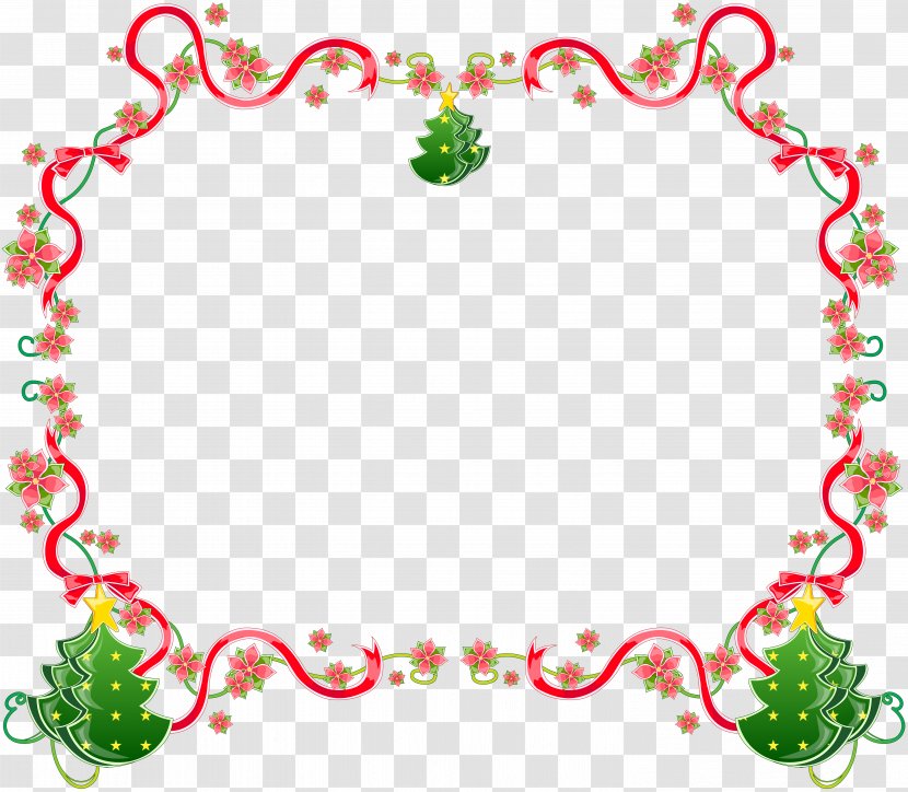 Christmas Tree Candy Cane Clip Art - Petal - Lace Boarder Transparent PNG