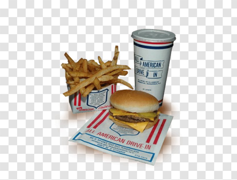 All American Hamburger Drive In Cuisine Of The United States French Fries Fast Food - Takeout - Korean Catering Advertisement Transparent PNG