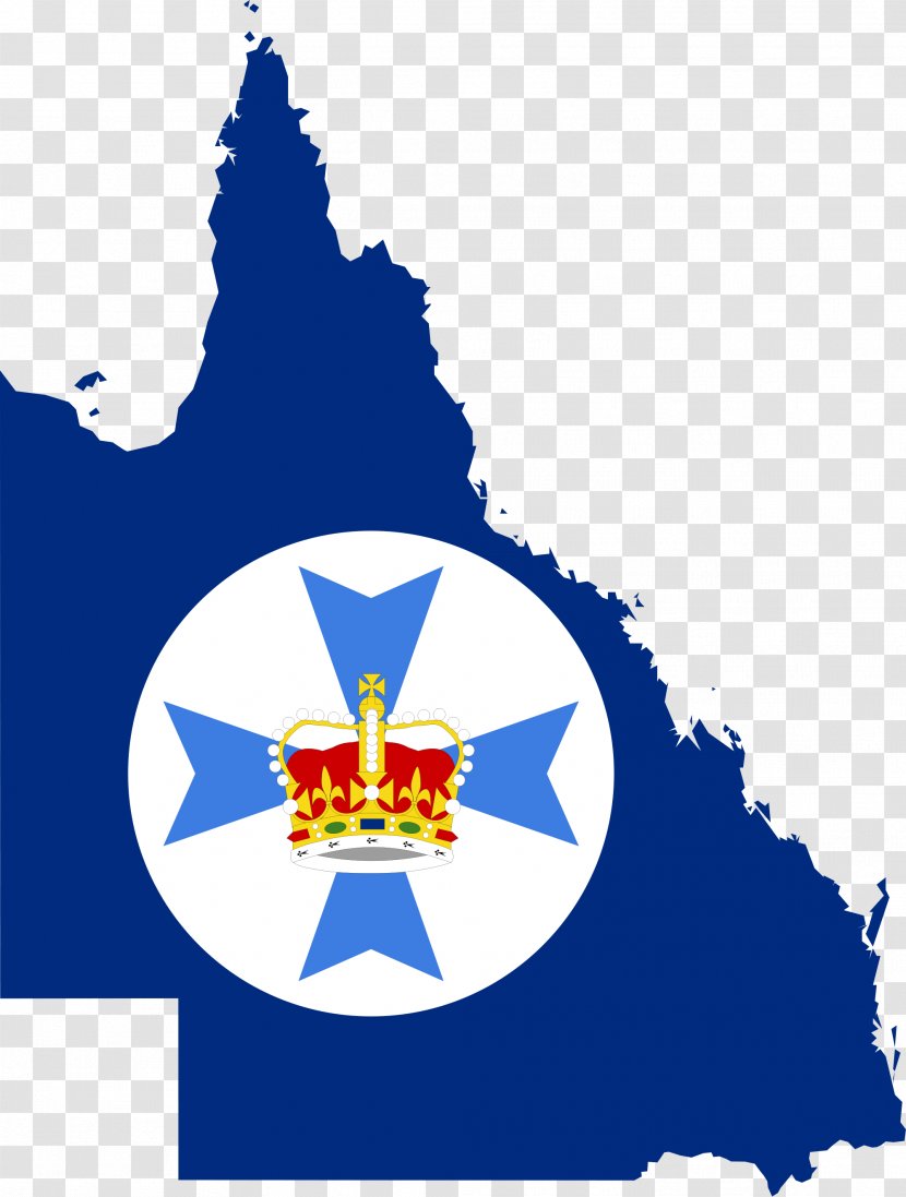 Flag Of Queensland Map State Transparent PNG