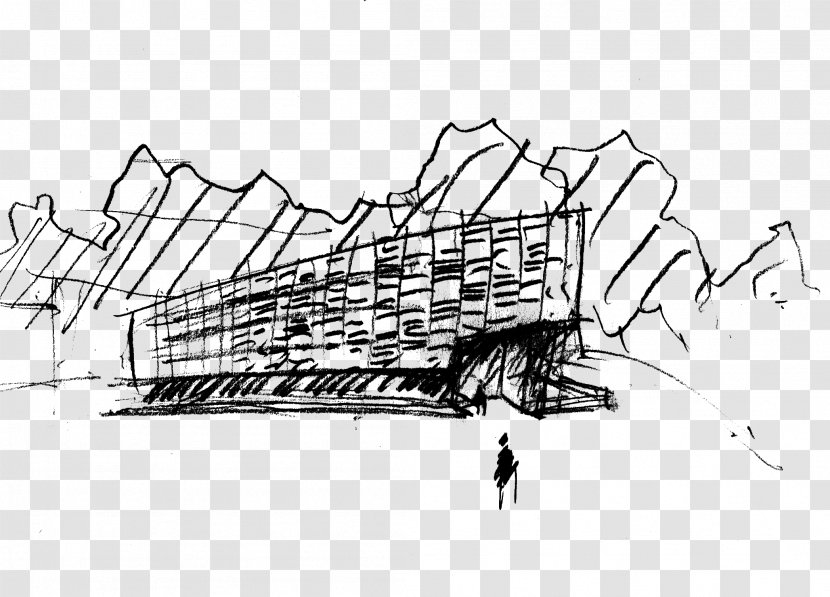 Sketch Illustration Art Architecture Drawing - Museum - Will Ferrell Elf Escalator Transparent PNG