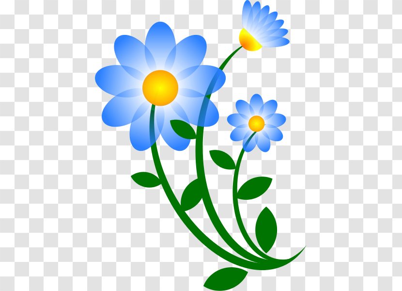 The Blue Flower Clip Art - Daisy - Floral Motifs Transparent PNG