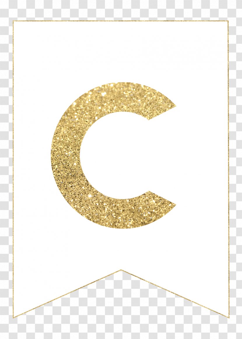Paper Letter Banner Printing Alphabet - C - Gold Transparent PNG