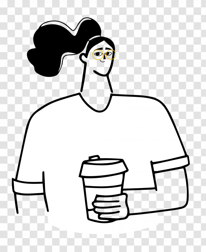 Holding Coffee Transparent PNG