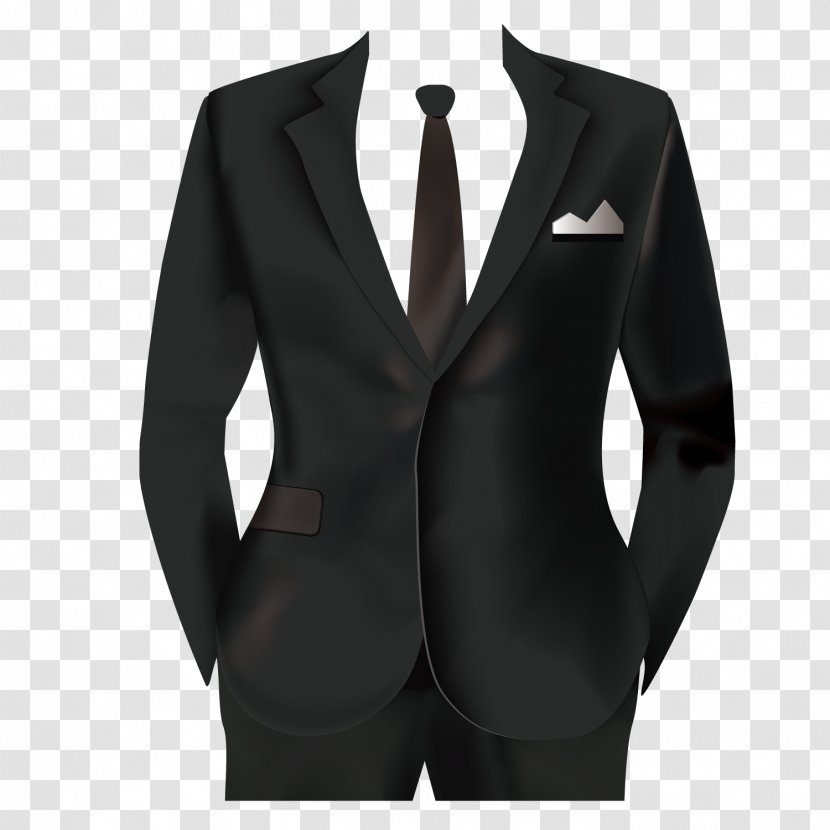 Tuxedo Suit Formal Wear - Collar - Men's Suits Transparent PNG